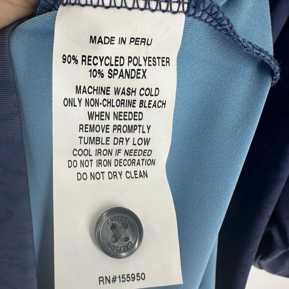 Greyson Shirt Mens XL Blue Purple Polo Performance Stretch Abstract Golf  Golfer - Picture 16 of 16